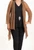 Mesh Flyaway Shawl Collar Cardigan