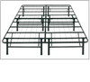 Platform bed frame eliminates the need for a frame foundation and boxspring