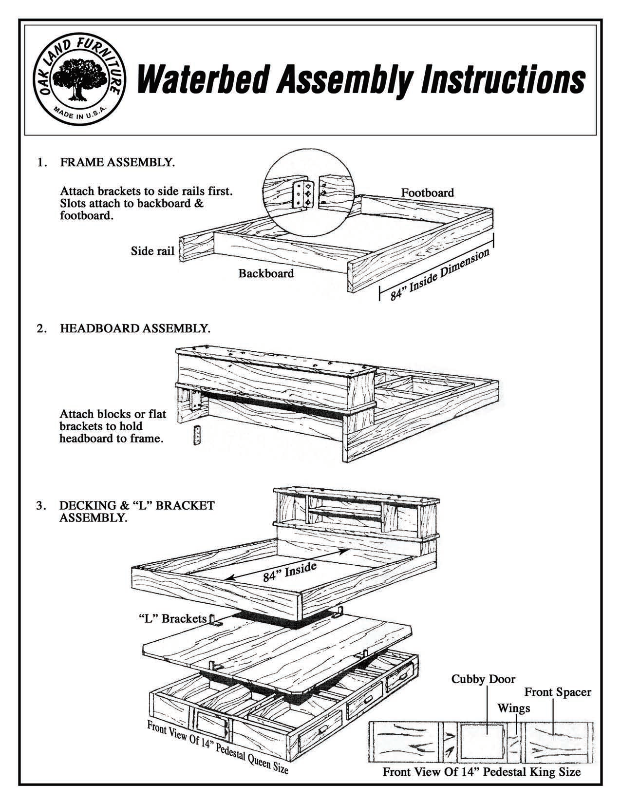 Waterbed frame plans with drawers discount