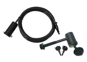 Locking Threaded Hitch Pin with Cable [Hollywood Racks]