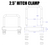HITCH CLAMP - CROSS CLAMP 2.5" AND 3" [Hollywood Racks]