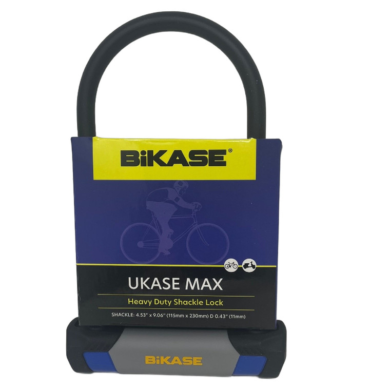 UKASE MAX - Heavy Duty Shackle Lock  - Shackle: 4.53" x 9.06" (115mm x 230mm) Dia 0.43" (11mm) [BiKASE]