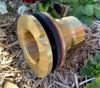 Brass  Watermark Approved tank flange adaptor with reverse thread on the nut.