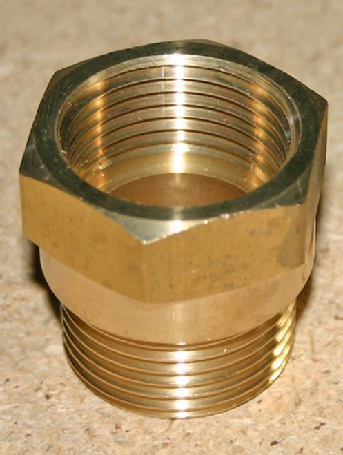 Brass BSPT male x NPT female adaptor.