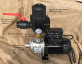 MH series automatic pressure pump with controller, pressure gauge and isolating outlet valve.