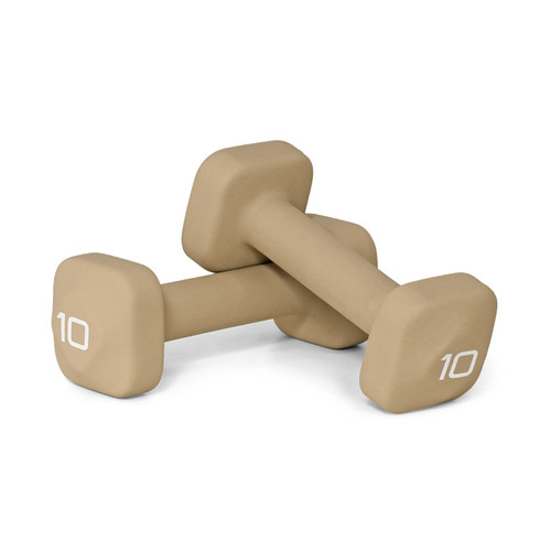 TONE Fitness Neoprene Coated Square Head Dumbbells | Pair