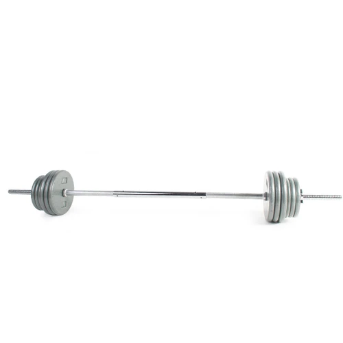 CAP Standard Weight Set with 3-Piece Threaded Bar, 100 lb
