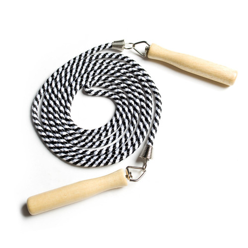 CAP Adjustable Cotton Jump Rope with Wooden Handle