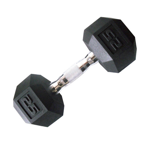 CAP Coated Hex Dumbbell with Contoured Chrome Hand Grip
