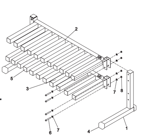 Dumbbell Stand, 2-Tier, slotted