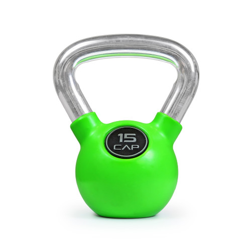 Color Rubber Coated Kettlebell with Chrome Handle