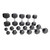 CAP Rubber Hex Dumbbells with Contoured Handle Set