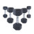 Rubber Hex Coated Dumbbells with Contoured Handles