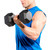 Rubber Hex Coated Dumbbells with Contoured Handles