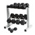 Rubber Hex Coated Dumbbells with Contoured Handles