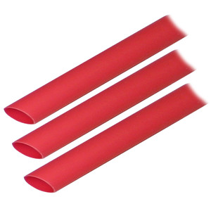 Ancor Adhesive Lined Heat Shrink Tubing (ALT) - 1\/2" x 3" - 3-Pack - Red [305603]