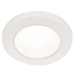 Hella Marine EuroLED 75 3" Round Screw Mount Down Light - White LED - White Plastic Rim - 12V [958110011]