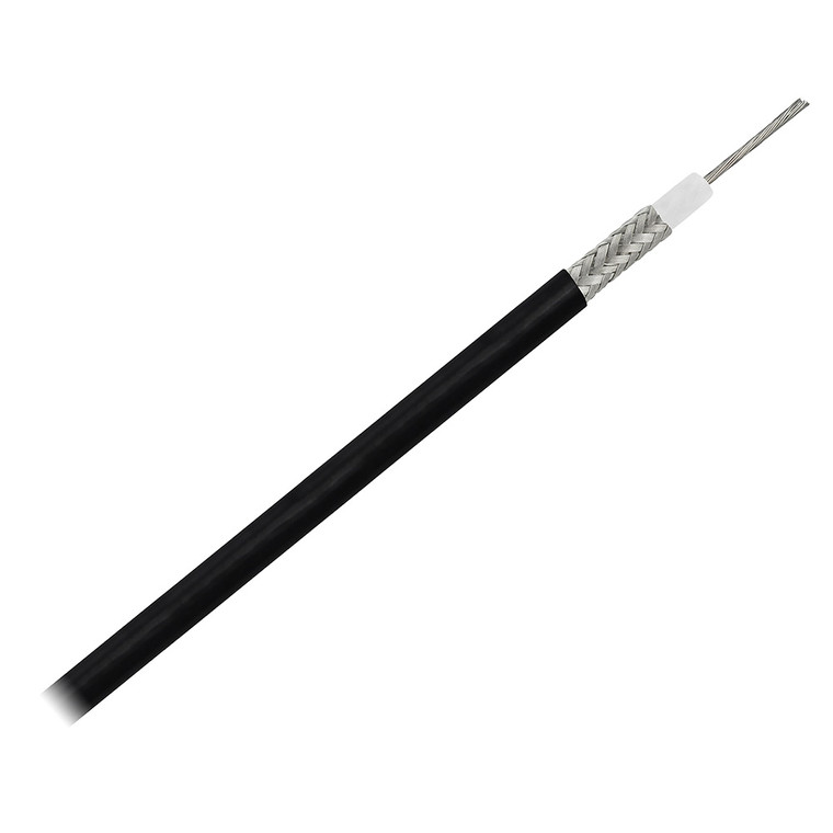 Pacer RG58AU Coax Cable Stranded TV Cond TV Braid - Black Jacket - 150' [MRG58AU-150]