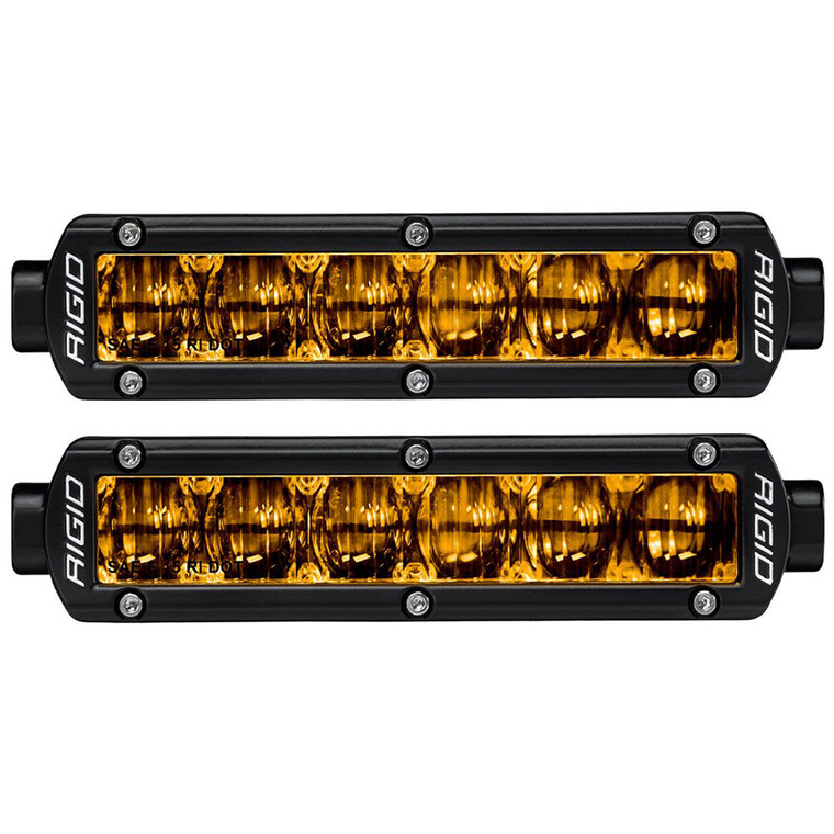 RIGID Industries 6" SR-Series SAE Compliant Fog Light - Black w\/Yellow Light [906704]