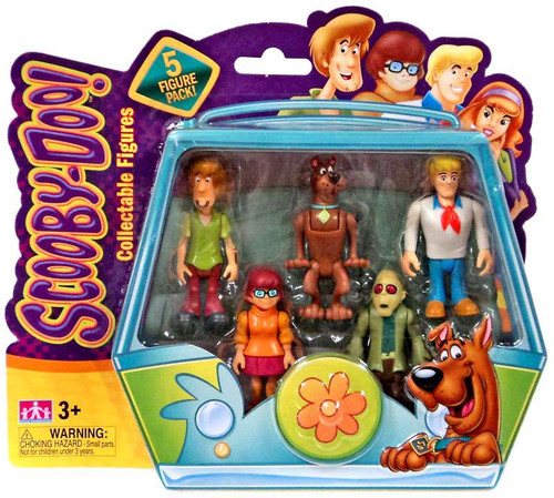 Scooby Doo Shaggy, Scooby, Fred, Velma & Zombie Action Figure 5-Pack