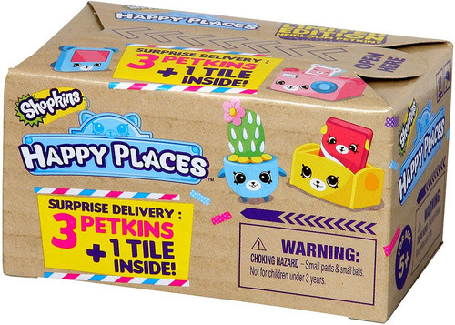 Shopkins Happy Places Series 1 Petkins Surprise Delivery Mystery Pack [3 Petkins & 1 Tile]