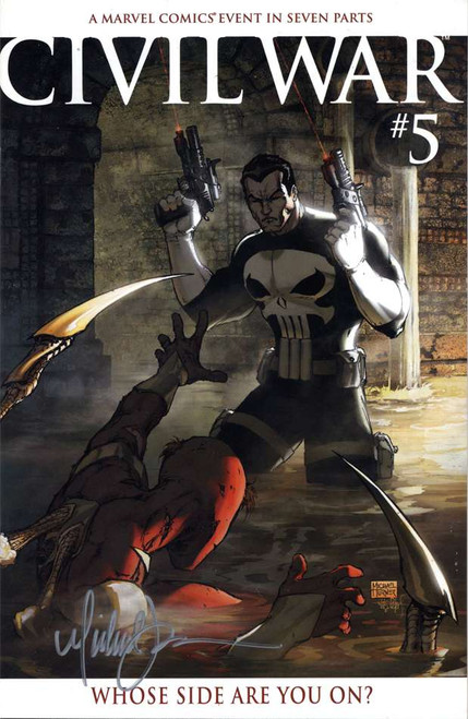Civil War #5 Variant Cover Autographed Comic Book [Michael Turner]