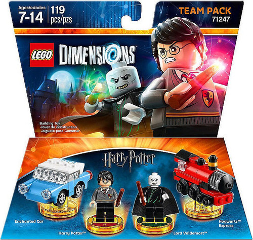 LEGO Dimensions Harry Potter Enchanted Car, Harry, Voldemort & Express Team Pack #71247