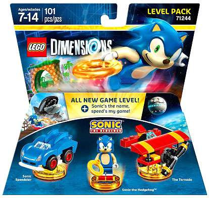 LEGO Dimensions Sonic the Hedgehog Speedster, Sonic & Tornado Level Pack #71244