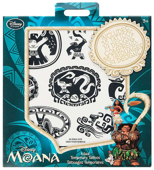 Disney Moana Maui Exclusive Temporary Tattoos