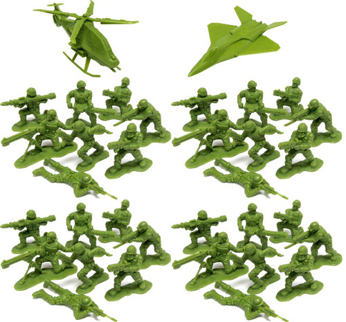 The Corps Elite Olive Green Battalion 1.75-Inch Army Men Minifigures [34 Pieces]