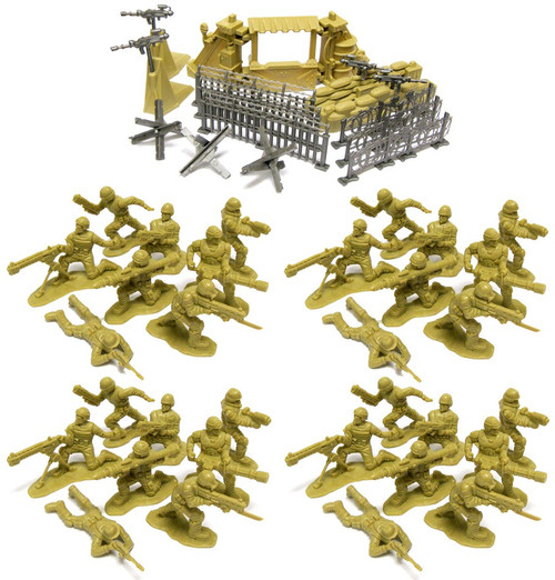 The Corps Elite Tan Battalion 1.75-Inch Army Men Minifigures [46 Pieces]
