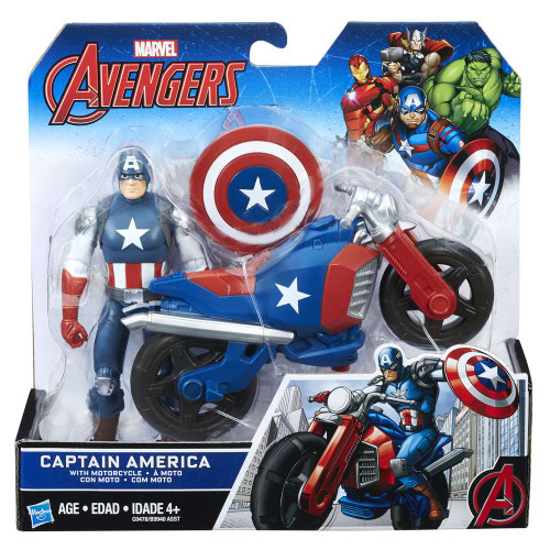 Marvel Avengers Captain America & Motorcycle Action Figure & Vehicle Set (Pre-Order ships March)