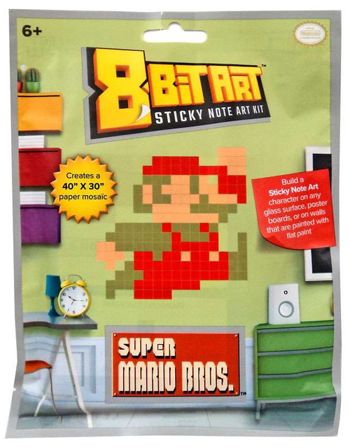 8-Bit Art 40" x 30" Mario Sticky Note Art Kit [Jumping]