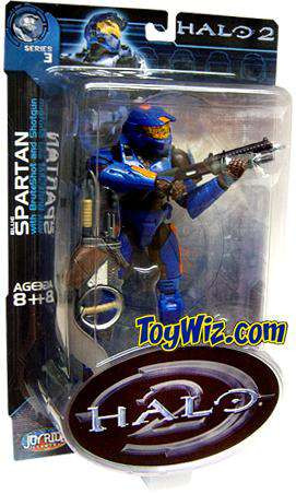 Halo 2 Series 3 Spartan Action Figure [Blue, Damaged Package]