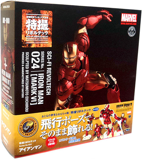 Marvel Sci-Fi Revoltech Iron Man Super Poseable Action Figure #024 [Mark VI]
