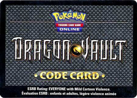 Dragon Vault Online Code Card Promo Code Card for Pokemon TCG Online