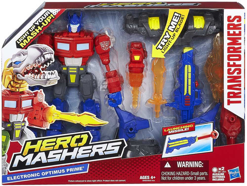 Transformers Hero Mashers Electronic Electric Optimus Prime Action Figure