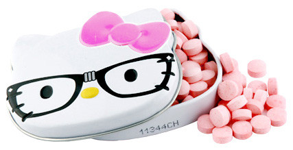 Hello Kitty Strawberry Nerd Sours Candy Tin [Pink Bow]