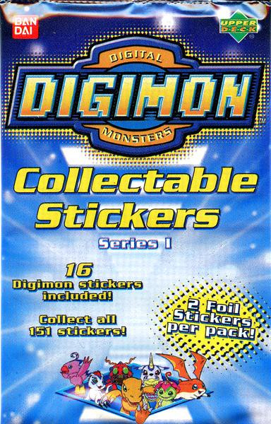 Digimon Collectable Stickers Series 1 Sticker Pack