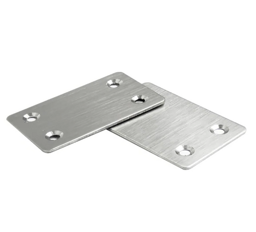 Stainless Steel Flat Brackets - Qty 10 | 16 Ga Thickness - 2" W x 4" L