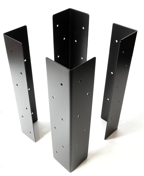 Powder-Coated Steel Garden Brackets - Qty 6 | 11 Ga Thickness - 12" H X 4" L1 x 4" L2