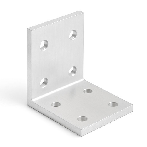 Aluminum "L" Brackets - Qty 4 | 1/4" Thickness - 6061 Grade - 4" L1 x 4" L2 x 2.5" W
