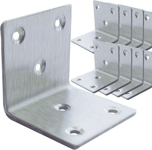 Stainless Steel "L" Bracket - Qty 25 | 14 Ga Thickness - 2" L1 x 2" L2 x 2" W Stainless Steel "L" Bracket - Qty 25 | 14 Ga Thickness - 2" L1 x 2" L2 x 2" W