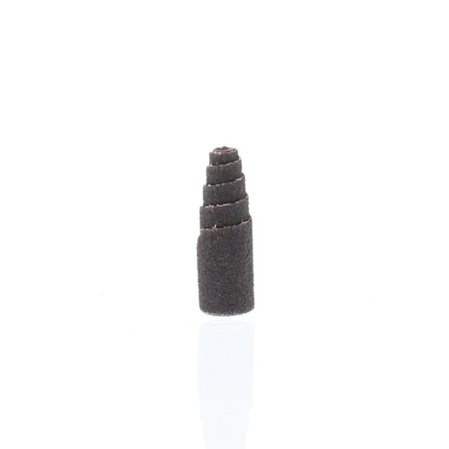3/8” Dia., 80 Grit - Half-Tapered Cartridge Rolls 1-1/2” Long, 1/8” Hole (50 ea.) - CRHT-375-80