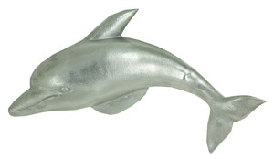 Dolphin Wall Plaque - Polished Aluminum - 23" Dolphin Wall Plaque - Polished Aluminum - 23"