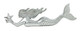 Mermaid with Starfish Plaque - Polished Aluminum Mermaid with Starfish Plaque - Polished Aluminum