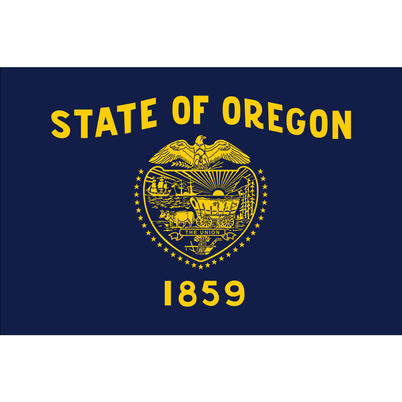 Bandiera Oregon State 3x5 Piedi - Doppia Faccia, Poliestere, Con Frange Oro