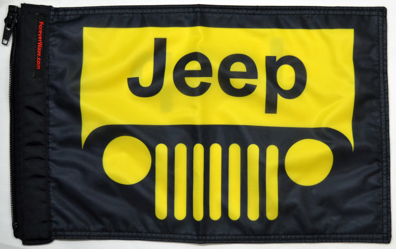 Jeep Grill Flag Yellow, Car Flags and Accessories