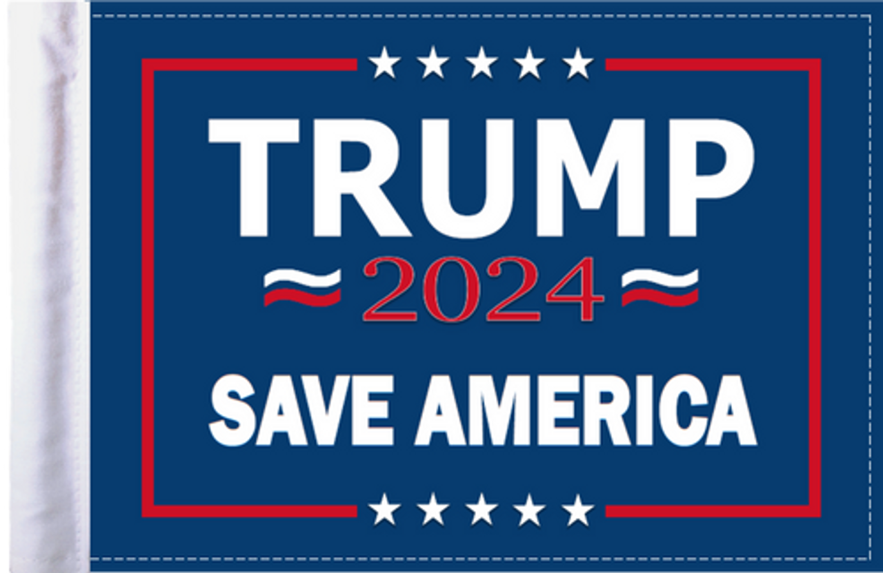 Trump 2024 SAVE AMERICA Motorcycle Flag The Flagpole Store