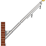 Eder Wall Mount Flagpoles